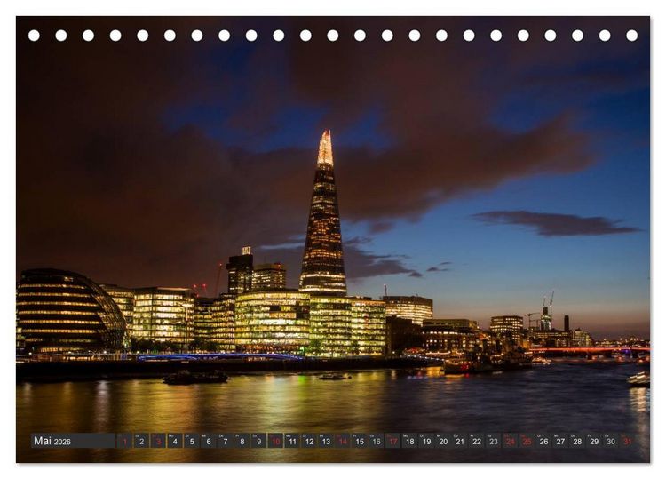 Produktbild: London Light (Tischkalender 2026 DIN A5 quer), CALVENDO Monatskalender