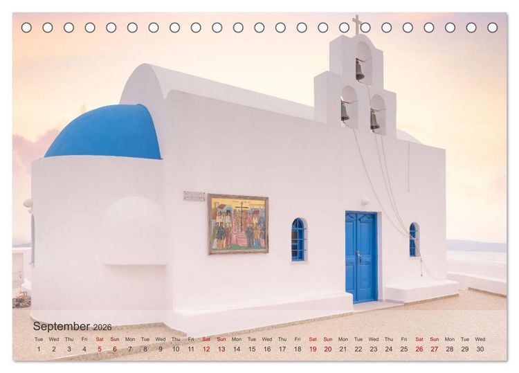 Produktbild: Whispers of Santorini (Desk Calendar 2026 DIN A5 landscape), CALVENDO 12 Month DeskCalendar