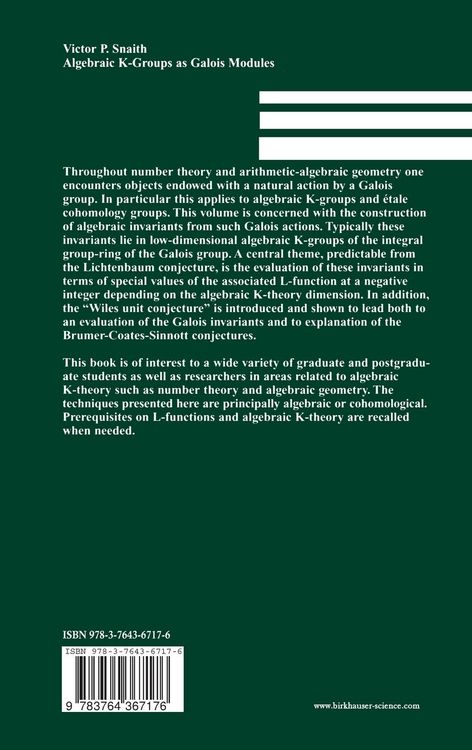 Produktbild: Algebraic K-Groups as Galois Modules