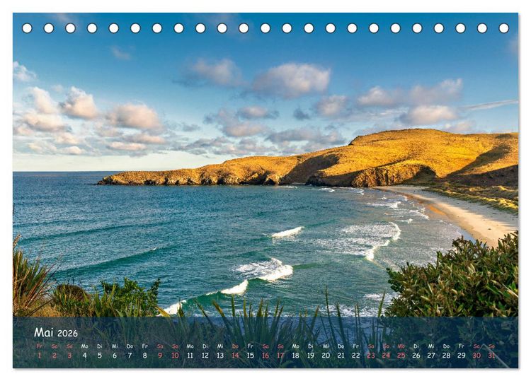 Produktbild: Neuseeland - Wo sich Himmel und Erde begegnen (Tischkalender 2026 DIN A5 quer), CALVENDO Monatskalender
