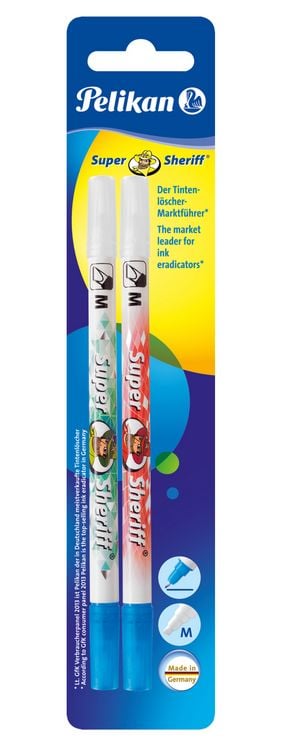 Produktbild: Pelikan Tintenkiller Super Sheriff, Strichstärke M = Multispitze, 2er Set