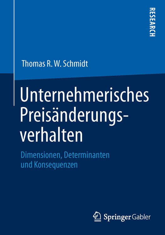Produktbild: Unternehmerisches Preis&auml;nderungsverhalten