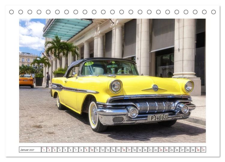 Produktbild: Amerikanische Legenden, unterwegs auf Kubas Stra&szlig;en (Tischkalender 2027 DIN A5 quer), CALVENDO Monatskalender