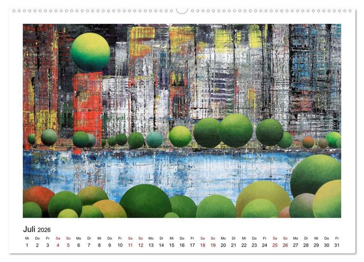 Produktbild: New Yorker Stadtansichten in abstrakter Malerei (Wandkalender 2026 DIN A2 quer), CALVENDO Monatskalender
