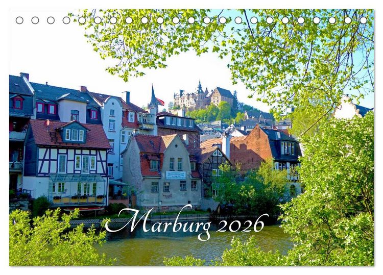 Produktbild: Marburg 2026 (Tischkalender 2026 DIN A5 quer), CALVENDO Monatskalender
