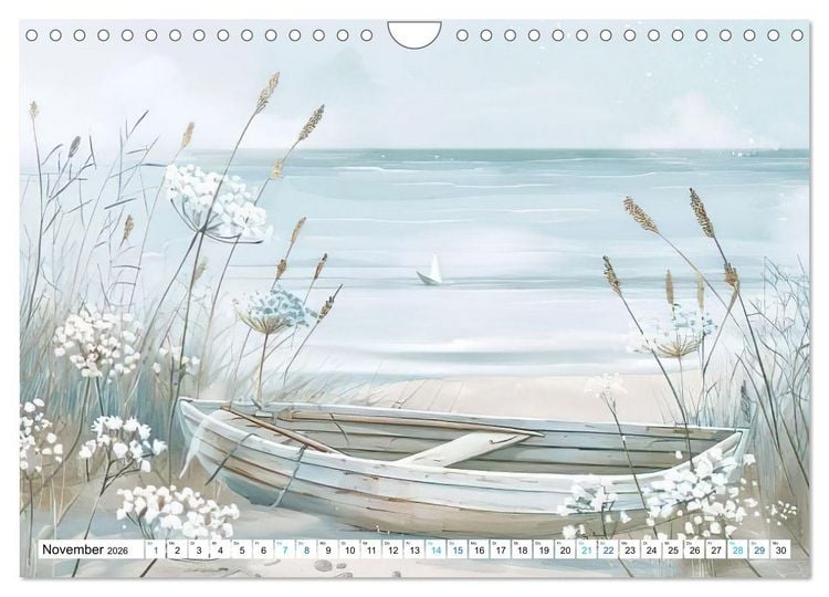 Produktbild: Strandtr&auml;ume in Aquarell (Wandkalender 2026 DIN A4 quer), CALVENDO Monatskalender