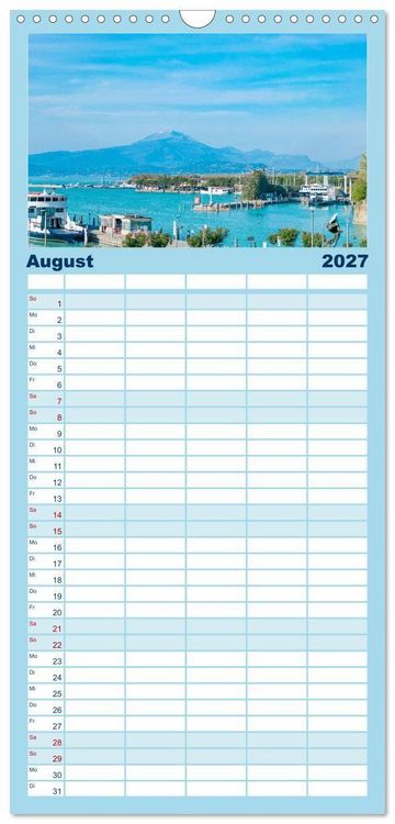 Produktbild: Familienplaner 2027 - Traumziel am Gardasee. Peschiera del Garda mit 5 Spalten (Wandkalender, 21 x 45 cm) CALVENDO