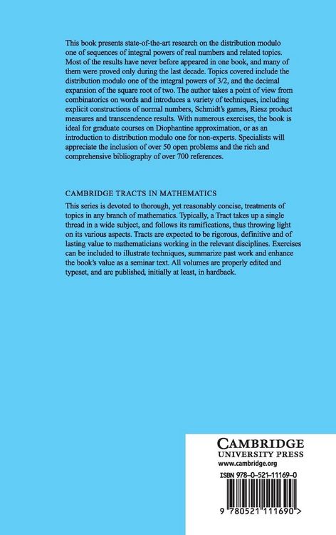Produktbild: Distribution Modulo One and Diophantine Approximation