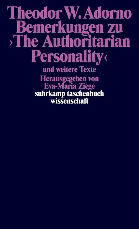 Produktbild: Bemerkungen zu ›The Authoritarian Personality‹