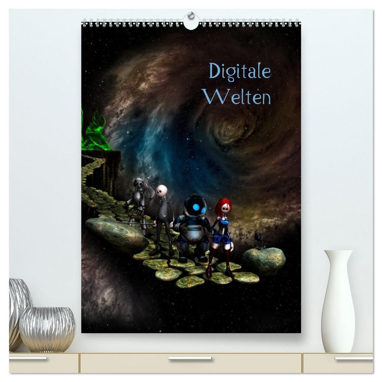 Produktbild: Digitale Welten (hochwertiger Premium Wandkalender 2026 DIN A2 hoch), Kunstdruck in Hochglanz