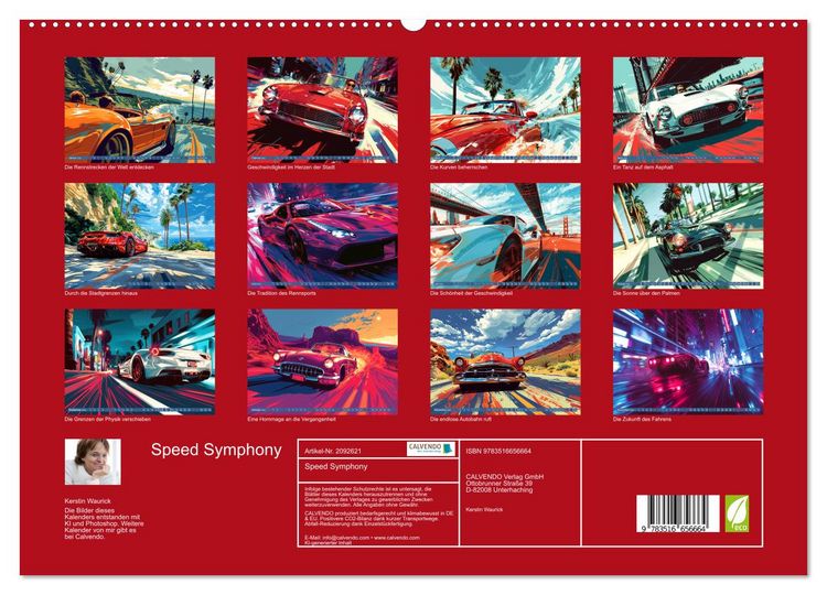 Produktbild: Speed Symphony (hochwertiger Premium Wandkalender 2026 DIN A2 quer), Kunstdruck in Hochglanz