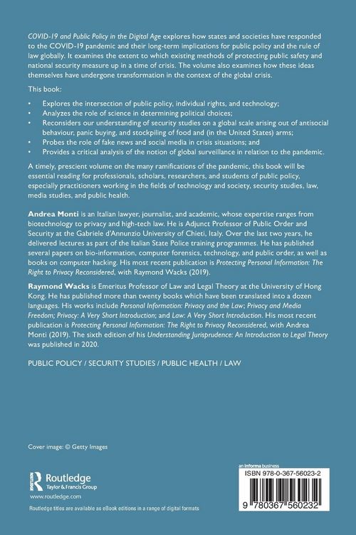 Produktbild: COVID-19 and Public Policy in the Digital Age