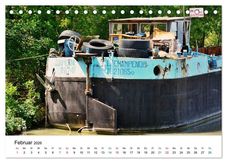 Produktbild: Unterwegs am Canal du Midi (Tischkalender 2026 DIN A5 quer), CALVENDO Monatskalender