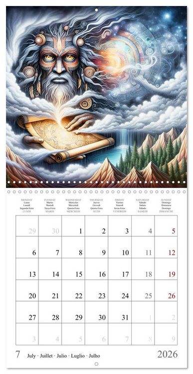 Produktbild: Sp&eacute;cialistes spirituels (Calendrier mural carr&eacute; 2026 30x30 cm) Calendrier double avec une page pour vos prises de notes