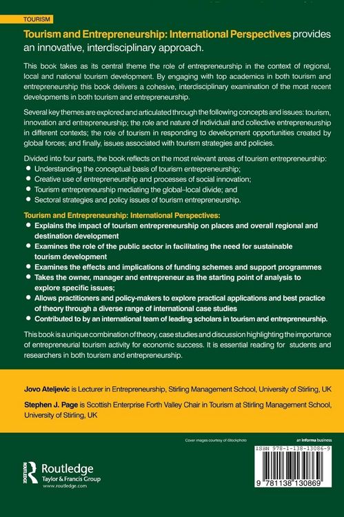 Produktbild: Tourism and Entrepreneurship