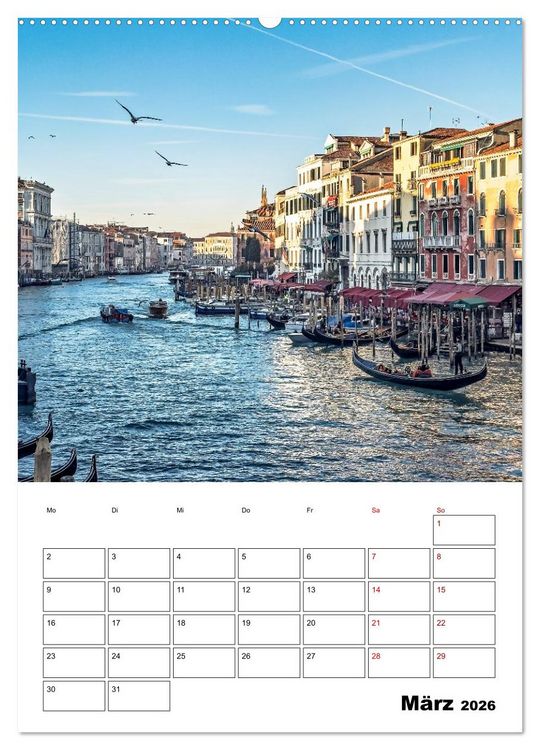 Produktbild: Venedig Kulisse der Serenissima - Terminplaner (Wandkalender 2026 DIN A2 hoch), CALVENDO Monatskalender