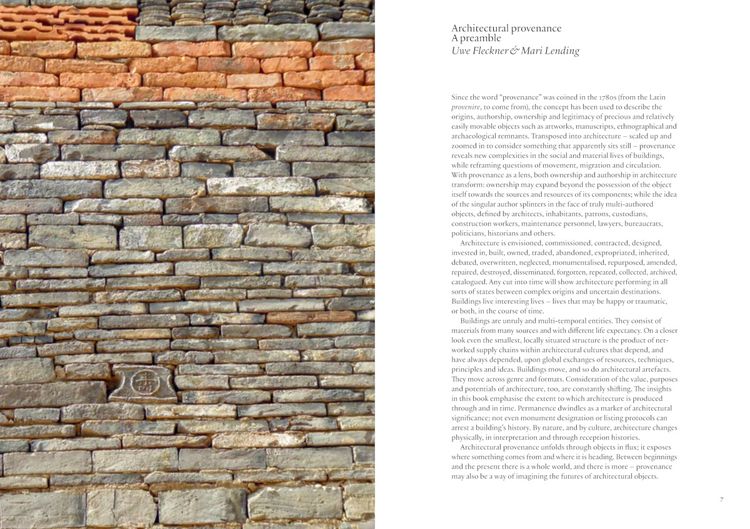 Produktbild: Provenance in Architecture