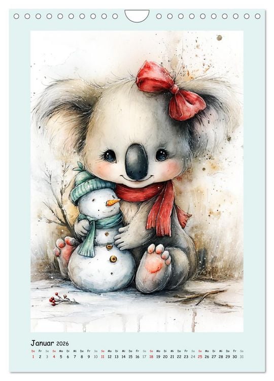 Produktbild: Koala-Abenteuer. Bezaubernde Aquarell-Momente (Wandkalender 2026 DIN A4 hoch), CALVENDO Monatskalender