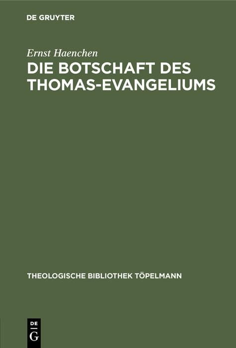 Produktbild: Die Botschaft des Thomas-Evangeliums