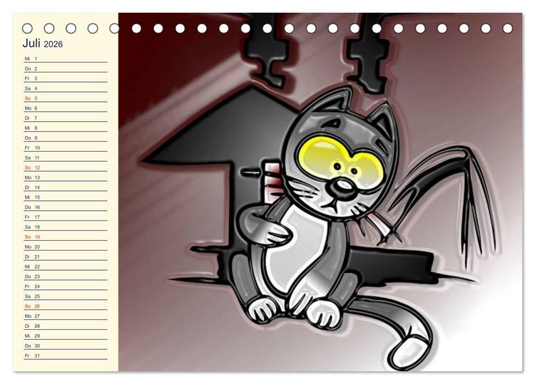 Produktbild: Alles f&uuml;r die Katz! Lustiger Katzen-Planer (Tischkalender 2026 DIN A5 quer), CALVENDO Monatskalender