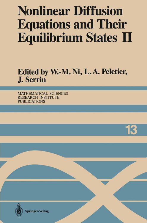 Produktbild: Nonlinear Diffusion Equations and Their Equilibrium States II