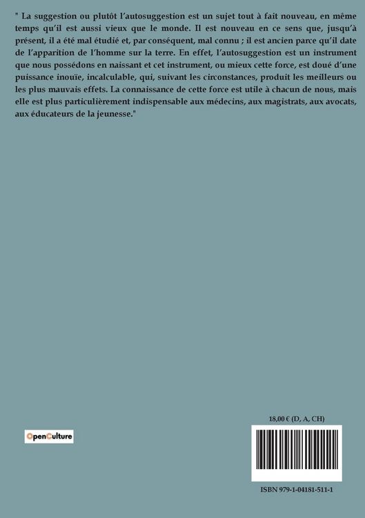 Produktbild: La Ma&icirc;trise de soi-m&ecirc;me par l'autosuggestion consciente