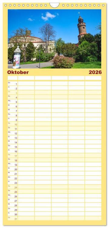 Produktbild: Familienplaner 2026 - G&ouml;rlitz - Europas verborgene Sch&ouml;nheit an der Nei&szlig;e mit 5 Spalten (Wandkalender, 21 x 45 cm) CALVENDO