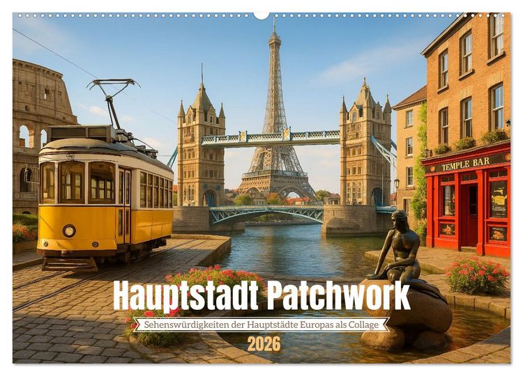 Produktbild: Hauptstadt Patchwork (Wandkalender 2026 DIN A2 quer), CALVENDO Monatskalender