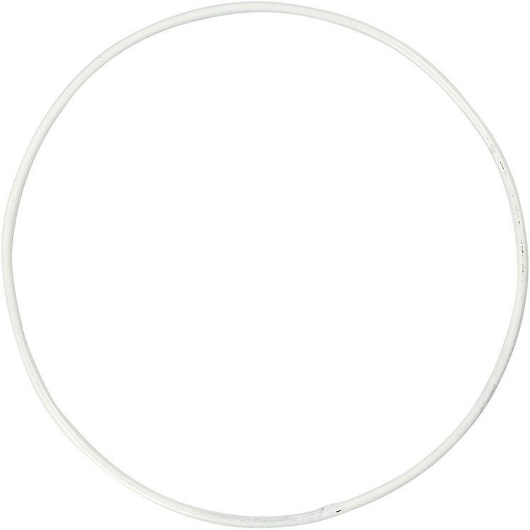 Produktbild: Creativ Company Ring aus Metalldraht, D 10 cm, Dicke 2 mm, Wei&szlig;, 10 Stk