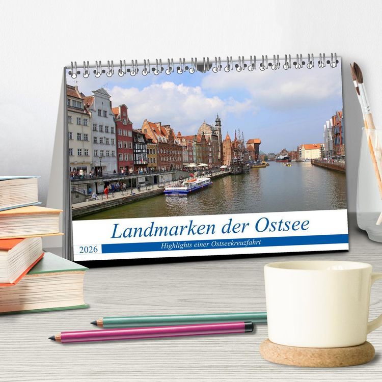 Produktbild: Landmarken der Ostsee (Tischkalender 2026 DIN A5 quer), CALVENDO Monatskalender