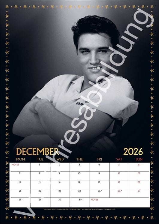 Produktbild: Elvis Posterkalender 2027