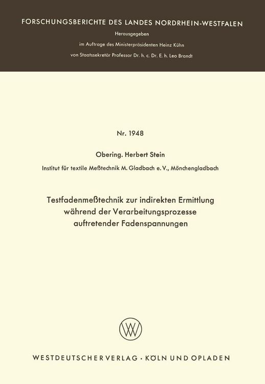 Produktbild: Testfadenme&szlig;technik zur indirekten Ermittlung w&auml;hrend der Verarbeitungsprozesse auftretender Fadenspannungen