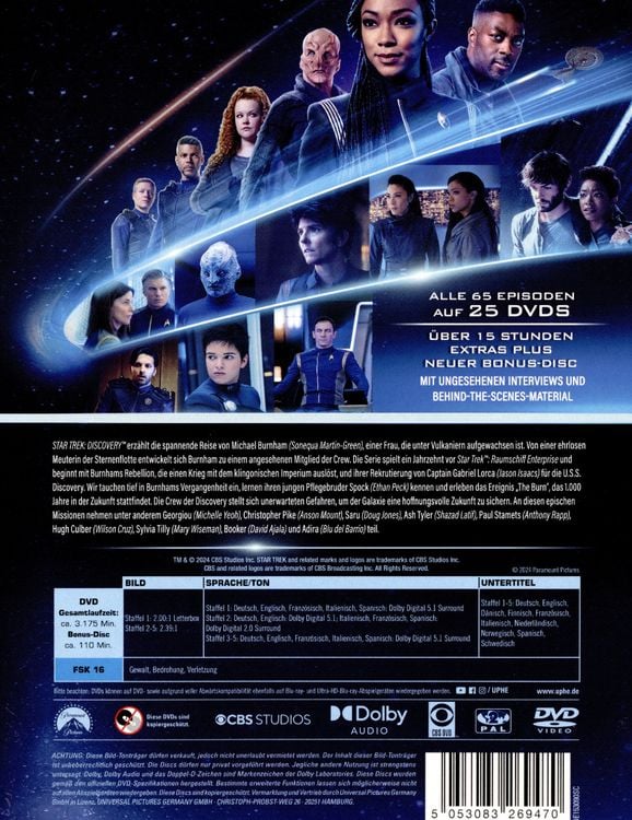 Produktbild: Star Trek: Discovery - Die komplette Serie [25 DVDs]