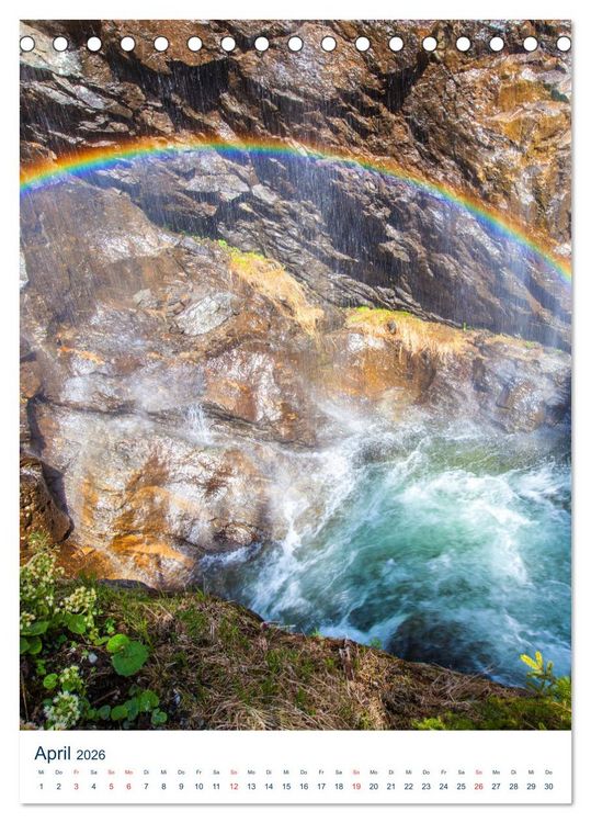 Produktbild: Sch&ouml;ner Wasserfall (Tischkalender 2026 DIN A5 hoch), CALVENDO Monatskalender
