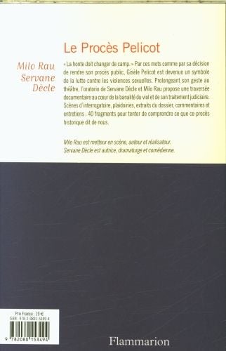 Produktbild: Le proc&egrave;s Pelicot : oratorio en 40 fragments : th&eacute;&acirc;tre