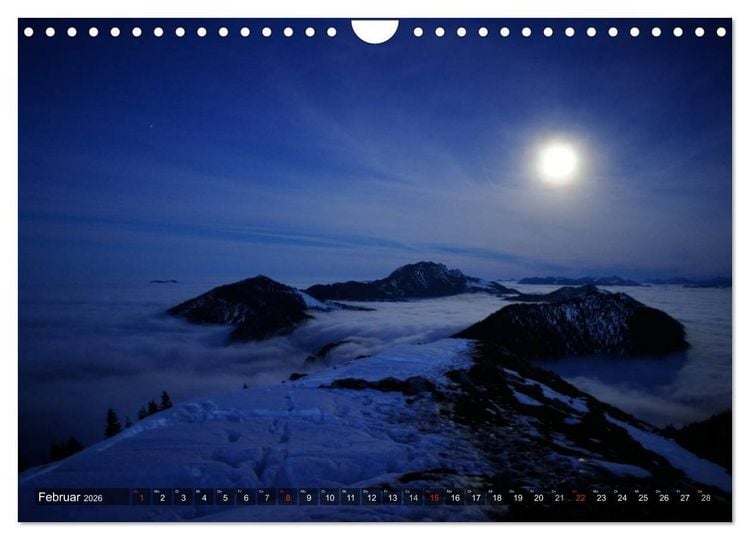 Produktbild: Magische Bergwelt, zwischen Sonnenaufgang und Sonnenuntergang (Wandkalender 2026 DIN A4 quer), CALVENDO Monatskalender