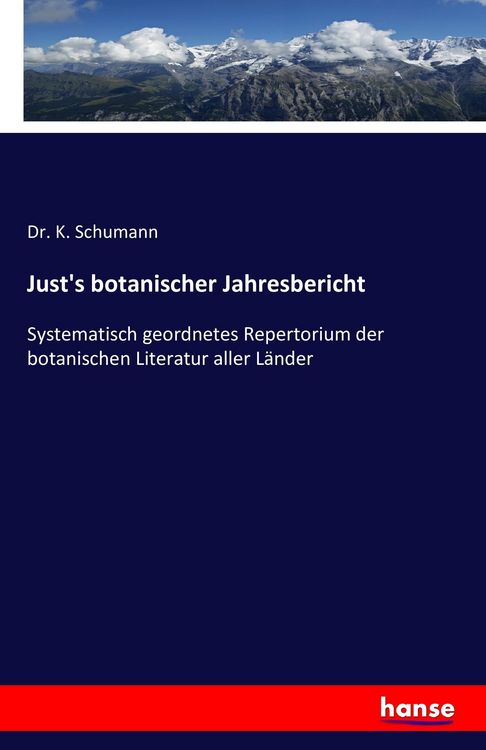 Produktbild: Just's botanischer Jahresbericht