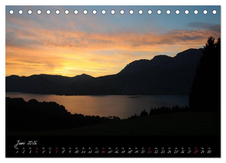 Produktbild: Attersee im Salzkammergut 2026 (Tischkalender 2026 DIN A5 quer), CALVENDO Monatskalender