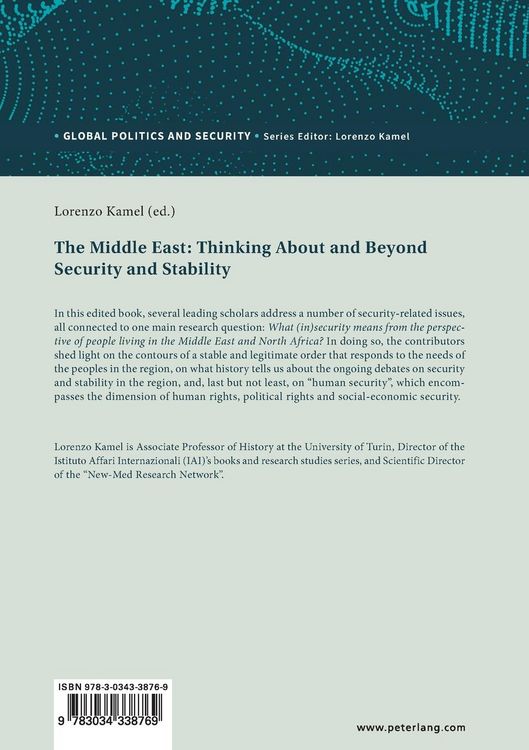 Produktbild: The Middle East: Thinking About and Beyond Security and Stability
