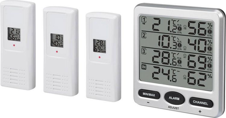 Produktbild: Renkforce Funk-Thermo-/Hygrometer Silber TF0073