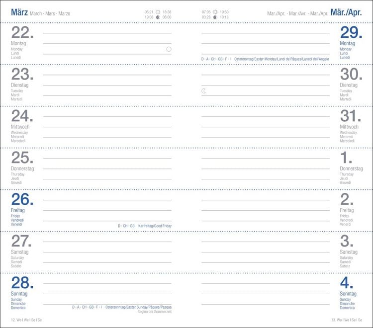 Produktbild: Wochen-Taschenkalender, schwarz 2027