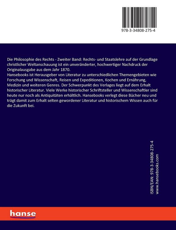 Produktbild: Die Philosophie des Rechts