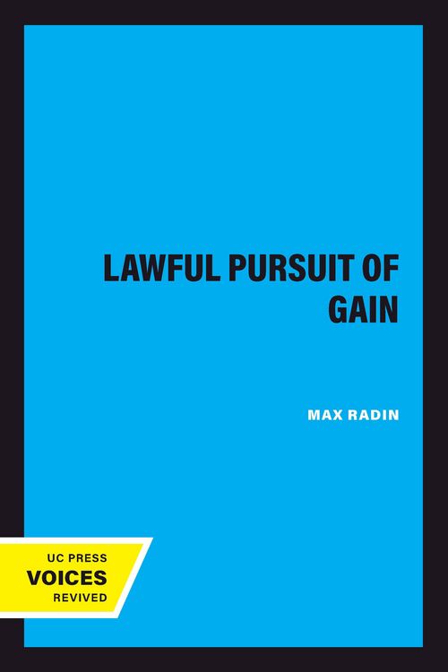 Produktbild: The Lawful Pursuit of Gain