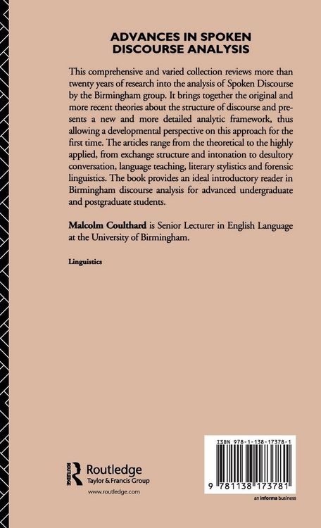 Produktbild: Advances in Spoken Discourse Analysis
