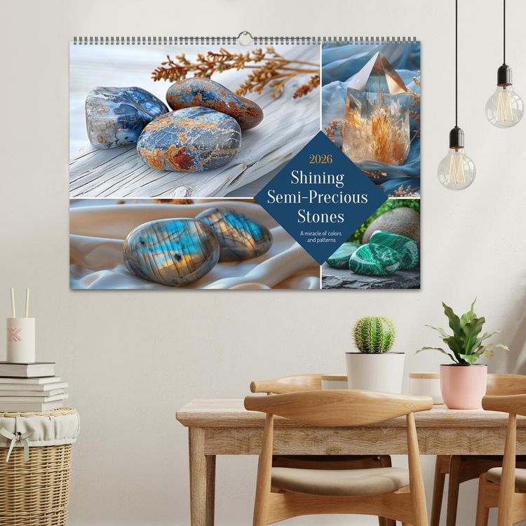 Produktbild: Shining Semi-Precious Stones (Wall Calendar 2026 DIN A2 landscape), CALVENDO 12 Month Wall Calendar