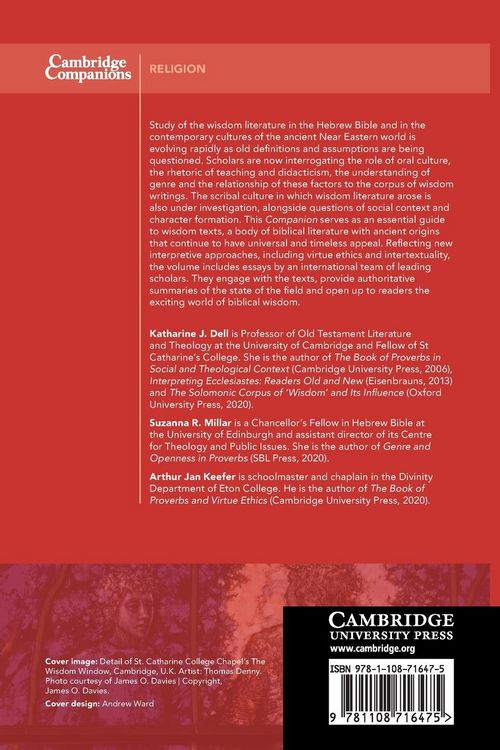 Produktbild: The Cambridge Companion to Biblical Wisdom Literature