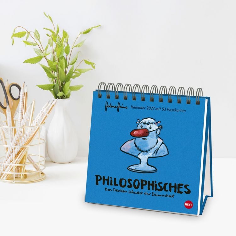 Produktbild: Helme Heine: Philosophisches Premium-Postkartenkalender 2027