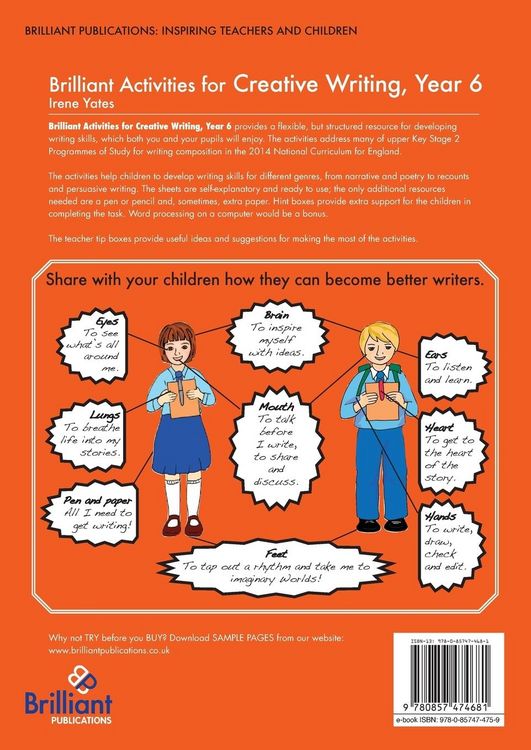 Produktbild: Brilliant Activities for Creative Writing, Year 6-Activities for Developing Writing Composition Skills