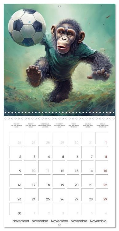 Produktbild: Kicking baby monkeys (Wall Calendar 2026 12 &times; 12 Inch) CALVENDO 12 Month Wall Calendar