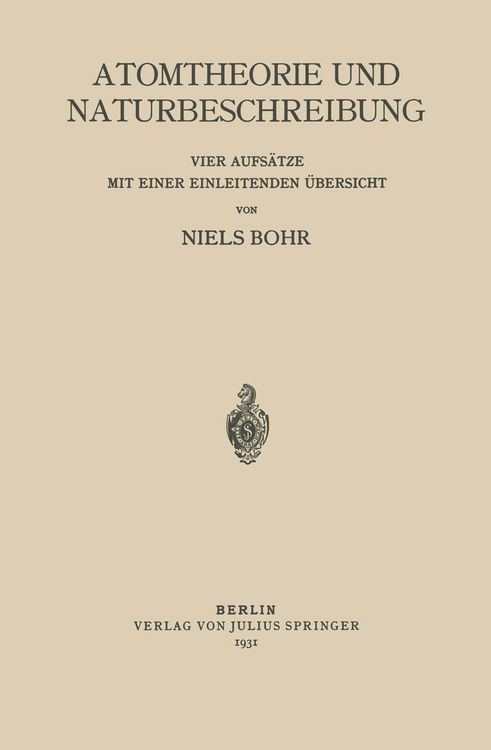 Produktbild: Atomtheorie und Naturbeschreibung